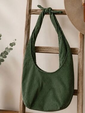 PIQUE LIFE Furoshiki Forest Tote Bag Corduroy Tie Handle Matcha Green